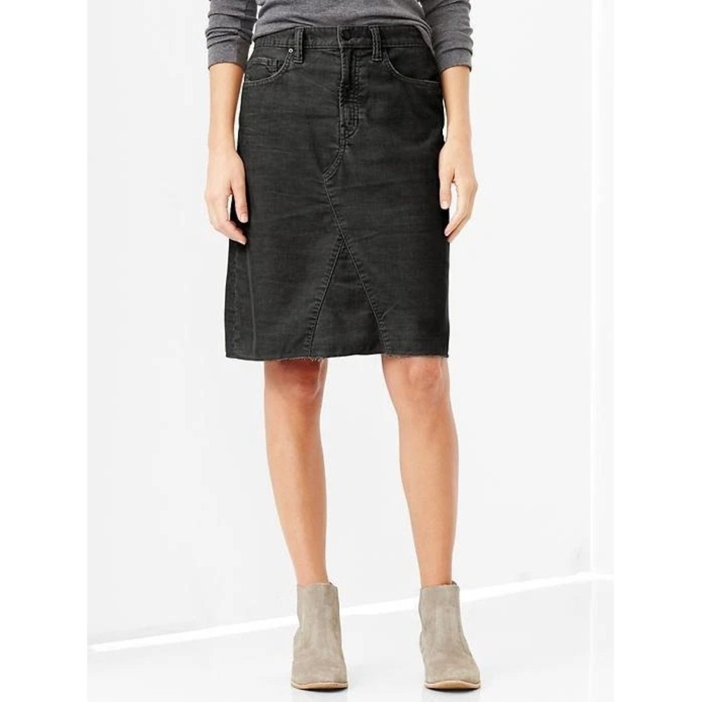 "NWT" Gap Women 1969 A-line Corduroy Skirt In Gray- Women's Size 27 Preppy